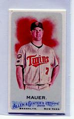 Joe Mauer [Mini] #23 Baseball Cards 2010 Topps Allen & Ginter Prices