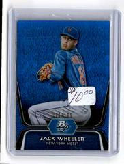 Zack Wheeler [Refractor] Baseball Cards 2012 Bowman Platinum Prospects Prices