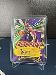 Blake Wesley [Violet] #FP-BWS Basketball Cards 2022 Panini Court Kings Fresh Paint Autographs Prices