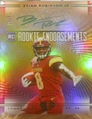 Brian Robinson Jr. [Green] #RE-BR Football Cards 2022 Panini Illusions Rookie Endorsements Autographs Prices