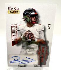 Bailey Zappe [White Red Foil] #MB-A Football Cards 2022 Wild Card Matte Autographs Prices