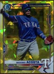 Maximo Acosta [Yellow] Baseball Cards 2021 Bowman Chrome Sapphire Prospects Prices