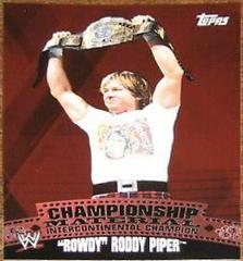 Roddy Piper [Intercontinental Puzzle Back] #C49 Wrestling Cards 2010 Topps WWE Championship Material Prices
