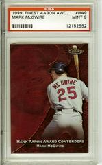 Mark McGwire #HA9 Baseball Cards 1999 Finest Aaron Award Prices