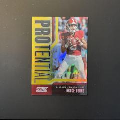Bryce Young [Gold Zone] #1 Football Cards 2023 Panini Score Protential Prices