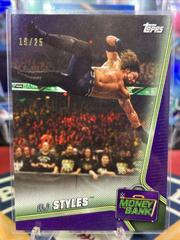 AJ Styles [Purple] #2 Wrestling Cards 2019 Topps WWE Money in the Bank Prices