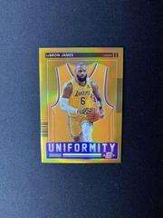 LeBron James [Gold] #8 Basketball Cards 2021 Panini Contenders Optic Uniformity Prices