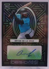 Bryan De La Cruz [Green] Baseball Cards 2022 Panini Chronicles Obsidian Autographs Prices