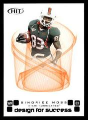 Sinorice Moss [Blue] Football Cards 2006 Sage Hit Design for Success Prices