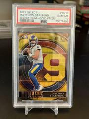 Matthew Stafford [Gold] #SN-11 Football Cards 2021 Panini Select Numbers Prices