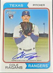Cole Ragans #ROA-CR Baseball Cards 2023 Topps Heritage Real One Autographs High Number Prices