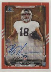 Ben Koyack [Red Wave] Football Cards 2015 Bowman Chrome Rookie Refractor Autographs Prices