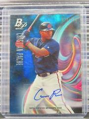 Cristian Pache [Autograph Blue] Baseball Cards 2018 Bowman Platinum Top Prospects Prices