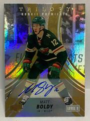 Matt Boldy [Gold Autograph ] #148 Hockey Cards 2022 Upper Deck Trilogy Prices