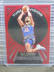 Klay Thompson [Red Flood] #16 Basketball Cards 2021 Panini Obsidian Tunnel Vision Prices