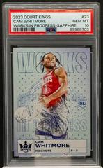 Cam Whitmore [Sapphire] #23 Basketball Cards 2023 Panini Court Kings Works in Progress Prices
