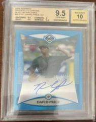 David Price [Blue Refractor Autograph] #BCP111 Baseball Cards 2008 Bowman Chrome Prospects Prices