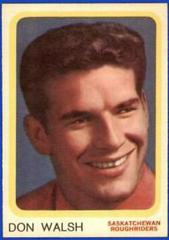 Don Walsh #65 Football Cards 1963 Topps CFL Prices
