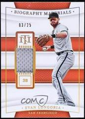 Evan Longoria [Holo Gold] Baseball Cards 2022 Panini National Treasures Biography Materials Prices