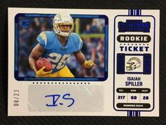 Isaiah Spiller [Blue] #120 Football Cards 2022 Panini Zenith Contenders Rookie Ticket Autographs Prices