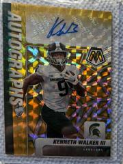 Kenneth Walker III [Gold] #A-KWT Football Cards 2022 Panini Mosaic Draft Picks Autographs Prices