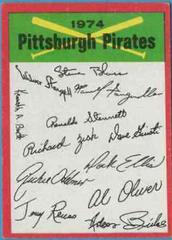 Pittsburgh Pirates Baseball Cards 1974 Topps Team Checklist Prices