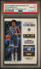 DE'Aaron Fox [White Jersey Cracked Ice] #11 Basketball Cards 2018 Panini Contenders Draft Picks Prices