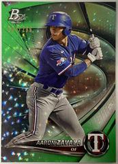 Aaron Zavala [Green] #TOP-38 Baseball Cards 2022 Bowman Platinum Top Prospects Prices