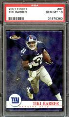 Tiki Barber #97 Football Cards 2001 Topps Finest Prices