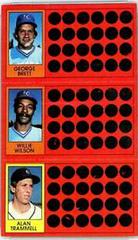 Alan Trammell, George Brett, Willie Wilson Baseball Cards 1981 Topps Scratch Offs Prices