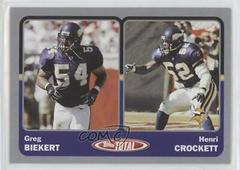 Greg Biekert, Henri Crockett [Silver] Football Cards 2003 Topps Total Prices