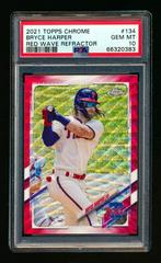 Bryce Harper [Red Wave Refractor] #134 Baseball Cards 2021 Topps Chrome Prices