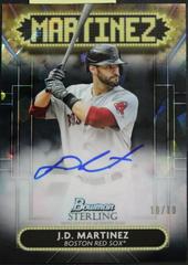 J. D. Martinez [Black Atomic] Baseball Cards 2022 Bowman Sterling Signage Autographs Prices