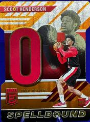 Scoot Henderson [Orange Die-Cut] #14 Basketball Cards 2023 Donruss Elite Spellbound Prices