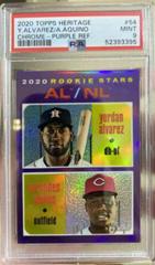 Aristides Aquino, Yordan Alvarez [Chrome] Baseball Cards 2020 Topps Heritage Prices