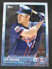 Joe Mauer [Batting Clear] #700 Baseball Cards 2015 Topps Prices