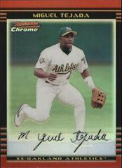 Miguel Tejada [Refractor] #4 Baseball Cards 2002 Bowman Chrome Prices
