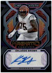 Orlando Brown [Electric Etch Purple] #2 Football Cards 2023 Panini Obsidian Magmatic Signature Prices