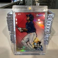 Xavier Edwards [Red Refractor] Baseball Cards 2021 Bowman Sterling Prices