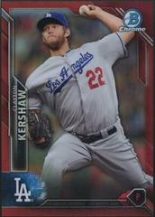 Clayton Kershaw [Red Refractor] #50 Baseball Cards 2016 Bowman Chrome Prices