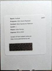 Kyler Murray [Platinum Signature] #1 Football Cards 2021 Panini Playbook Prices