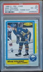 Mike Foligno #D Hockey Cards 1986 O-Pee-Chee Box Bottoms Hand Cut Prices
