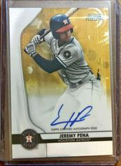 Jeremy Pena [Gold Refractor] #JP Baseball Cards 2020 Bowman Sterling Prospect Autographs Prices
