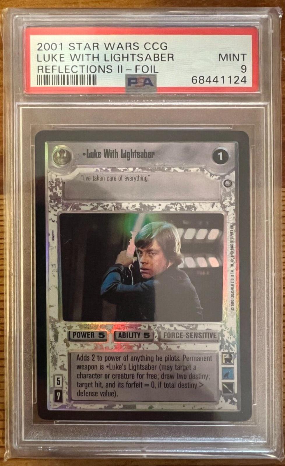 Luke With Lightsaber [Foil] Star Wars CCG Reflections II