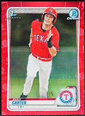 Evan Carter [Red Refractor] #BD-126 Baseball Cards 2020 Bowman Draft Chrome Prices