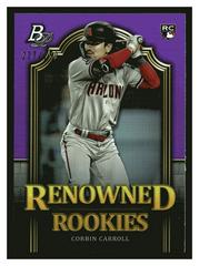 Corbin Carroll [Purple] #RR-7 Baseball Cards 2023 Bowman Platinum Renowned Rookies Prices
