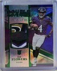 Zay Flowers [Green] #DC-11 Football Cards 2023 Panini Plates and Patches Double Coverage Prices