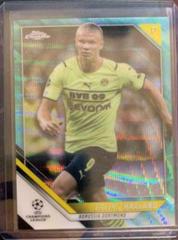 Erling Haaland [Aqua Wave Refractor] Soccer Cards 2021 Topps Chrome UEFA Champions League Prices