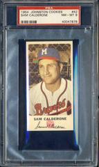 Sam Calderone Baseball Cards 1954 Johnston Cookies Braves Prices