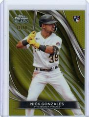 Nick Gonzales [Gold Refractor] #22 Baseball Cards 2024 Topps Chrome Black Prices